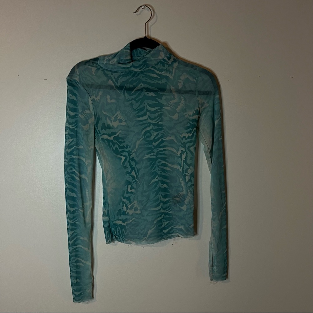 AFRM blue zebra mesh top